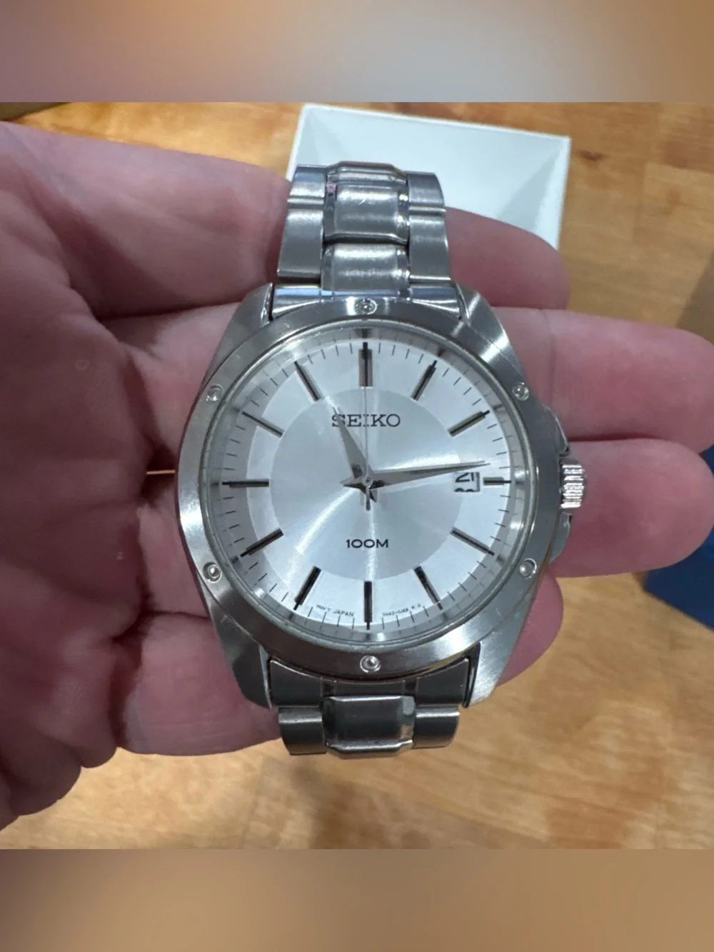 Seiko Men’s 100m Stainless Steel Watch